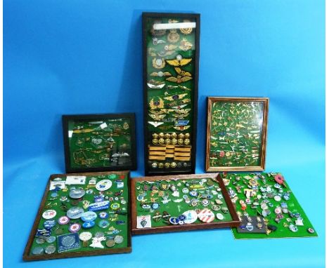 A Collection of Airliner Crew Insignia, together with a large collection of aviation related pin badges, sweetheart badges, c