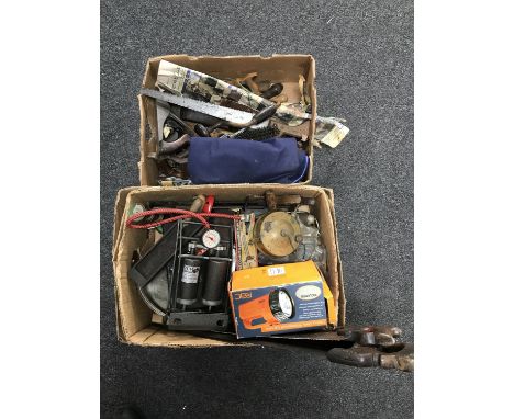 Two boxes of vintage hand tools 