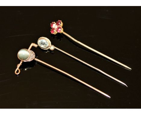 Three Victorian stick pins