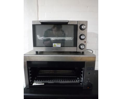 A stainless steel Lincat grill and a Cook Works bench top table oven 