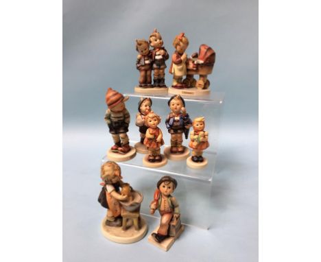 Nine various Hummel figures