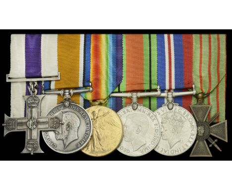 A Northern Russian Expeditionary Force ‘honorary’ M.C. group of six awarded to Marquis V. Vivien de Châteaubrun, a Russian na