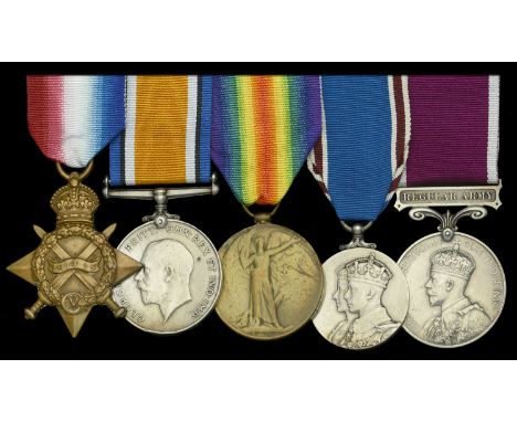 Five: Private J. Scott, Argyll & Sutherland Highlanders, later Highland Light Infantry  1914-15 Star (1326 Pte. J. Scott, A. 