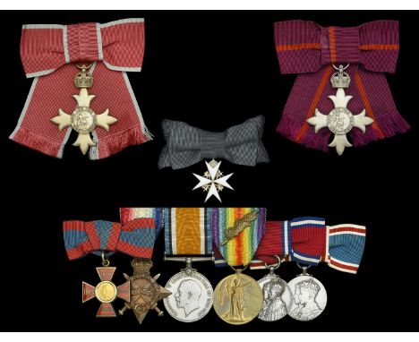 An inter-War ‘Civil Division’ O.B.E., Great War ‘Military Division’ M.B.E., ‘Salonika’ R.R.C. group of nine awarded to Princi