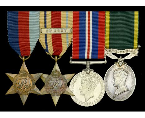 Four: Private F. W. Macefield, East Surrey Regiment  1939-45 Star; Africa Star, 1 clasp, 8th Army; War Medal 1939-45; Efficie