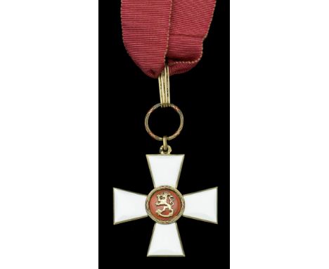 Finland, Republic, Order of the Lion, Civil Division, Commander’s neck badge, by A. Tillander, Helsinki, 49mm, silver-gilt an