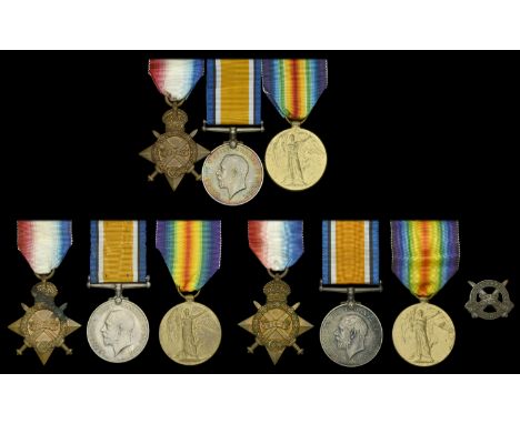 Three: Lance Corporal A. Dyer, Military Foot Police 1914-15 Star (P-1159. L. Cpl. A. Dyer. M.F.P.); British War and Victory M