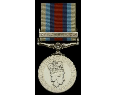 Operational Service Medal 2000, for Afghanistan, 1 clasp, Afghanistan (Pte L G Purbrick R Anglian 30070478) in named box of i