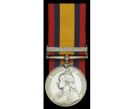 Queen’s South Africa 1899-1902, 1 clasp, Cape Colony (Major J. H. K. Griffith, R of O.) engraved naming, nearly extremely fin