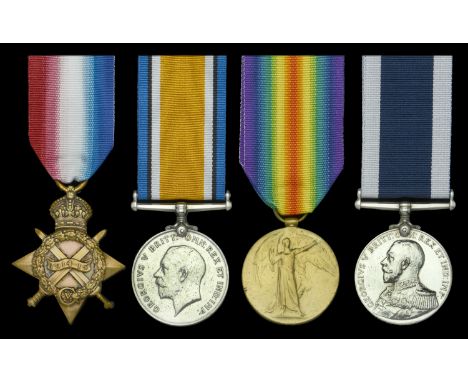 Four: Stoker Petty Officer W. E. Weatherley, Royal Navy  1914-15 Star (K..8704, W. E. Weatherley, L. Sto., R.N.); British War