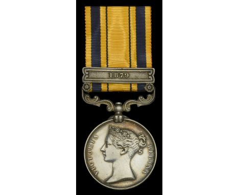 South Africa 1877-79, 1 clasp, 1879 (2498. Pte. J. Lee. 2-21st. Foot.) minor edge nicks, good very fine £500-£700  ---  James