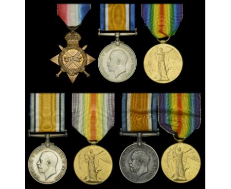Three: Captain J. Lyons, Royal Army Medical Corps 1914-15 Star (Lieut. J. Lyons. R.A.M.C.); British War and Victory Medals (C