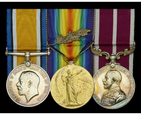 Three: Sergeant E. E. Annett, 5th Battalion, Hampshire Regiment  British War and Victory Medals, with M.I.D. oak leaves (2469