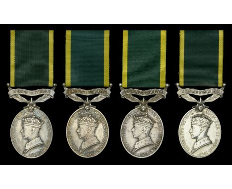 Efficiency Medal, G.VI.R., 1st issue, Territorial (4) (4688473 Sjt. D. Beedle. R.M.P.; 46818 Sjt. H. Mc.Donald C.M.P.; 788608