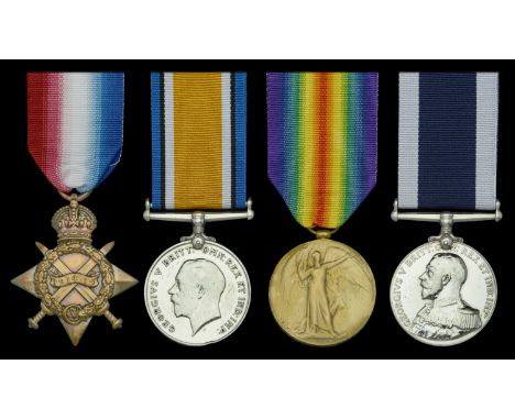 Four: Chief Shipwright Second Class J. R. Palmer, Royal Navy  1914-15 Star (M.6727, J. R. Palmer, Shpt. 2. R.N.); British War