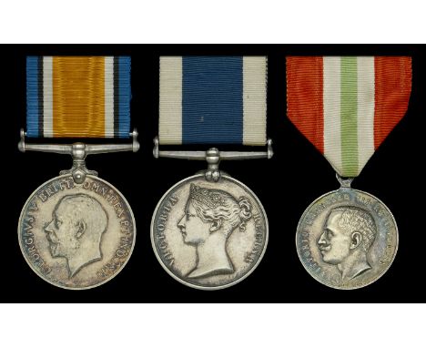 Three: Yeoman Signaller A. J. L. Potter, Royal Navy  British War Medal 1914-20 (127111. A. J. L. Potter. Y.S. R.N.); Royal Na