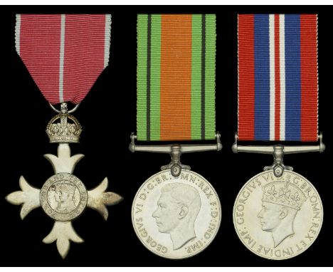A Second War ‘Special Operations Executive’ M.B.E. group of three awarded to Major S. Dunollie, 17th/21st Lancers and Special