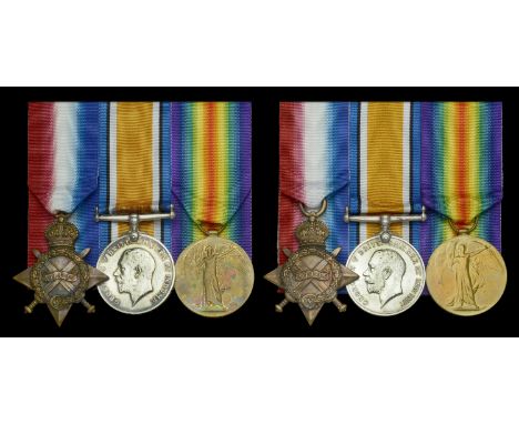 Three: Leading Stoker T. Swift, Royal Navy 1914-15 Star (K. 7315, T. Swift, Sto. 1. R.N.); British War and Victory Medals (K.