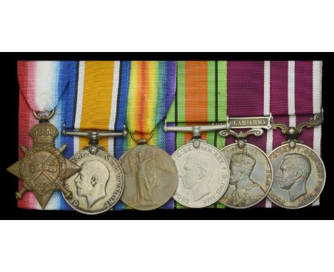 Six: Sergeant R. Bartlett, Grenadier Guards, later Corps of Military Police  1914-15 Star (17990 Pte R. J. Bartlett. G. Gds:)