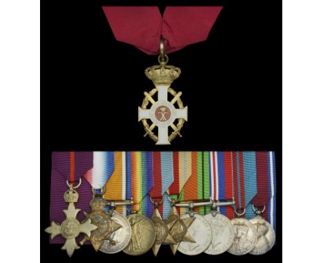 An inter-War O.B.E. group of eleven awarded to Captain T. G. Harrison, Royal Navy, together with a remarkable photograph and 