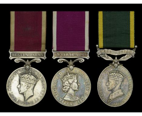 Army L.S. & G.C. (2), G.VI.R., 1st issue, Regular Army (141969 Gnr. G. Webb. R.A.); E.II.R., 2nd issue, Regular Army (1904653