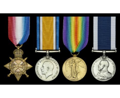 Four: Stoker Petty Officer T. Sayer, Royal Navy  1914-15 Star (K.10094, T. Sayer, L.Sto., R.N.); British War and Victory Meda