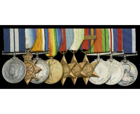 A Second War 1940 ‘Withdrawal from Dunkirk’ D.S.M. group of ten awarded to Chief Petty Officer (Pensioner) R. E. Lines, Royal