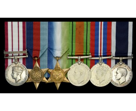 Six: Stoker Petty Officer H. T. White, Royal Navy  Naval General Service 1915-62, 1 clasp, Palestine 1936-1939 (K.64482 H. T.