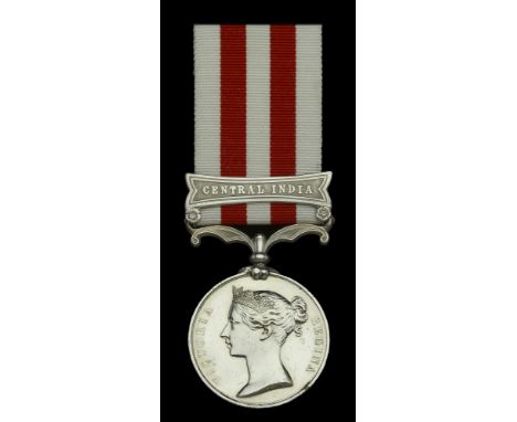 Indian Mutiny 1857-59, 1 clasp, Central India (Thos. Coultrup 14th. Hussars.) traces of having been held in a mount, with dam