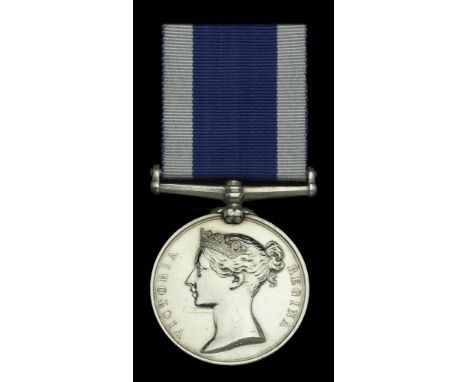 Royal Navy L.S. & G.C., V.R., narrow suspension, impressed naming (John Harrison, Armourer, H.M.S. Blake.) light scratch to o