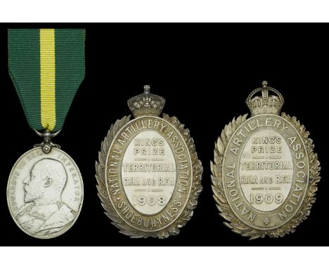 Territorial Force Efficiency Medal, E.VII.R. (159 Cpl. G. W. Parnell. 1/Wessex B. R.F.A.) together with National Artillery As
