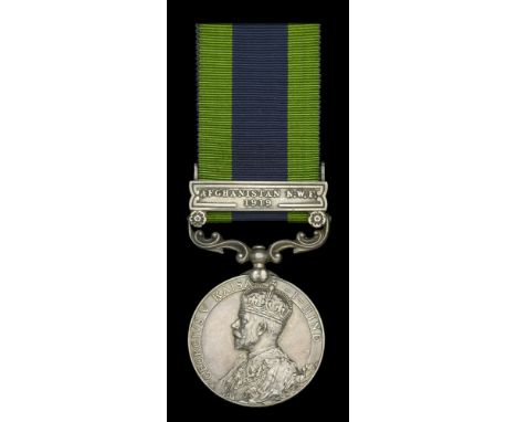 India General Service 1908-35, 1 clasp, Afghanistan N.W.F. 1919 (Capt. T. E. Amos, Mily. Police.) good very fine £80-£120  --