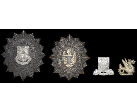 Railway Police Badges. ‘London Midland & Scottish Railway Company’, a scarce blackened brass and white metal helmet plate, a 