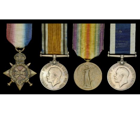 Four: Stoker First Class H. Tench, Royal Navy  1914-15 Star (K.20356, H. Tench, Sto. 1, R.N.); British War and Victory Medals