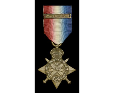 1914 Star, with clasp (8692 Pte. A. Fiddler. Yorks: L.I.) very fine £140-£180  ---  Arthur Fiddler, a native of Sheffield, at