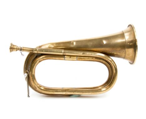 A brass double loop Military type bugle, no makers name or serial number 