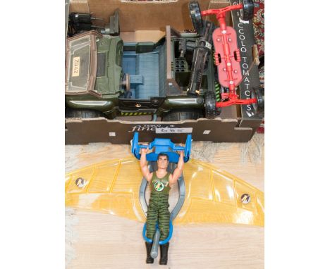 A box of modern Action Man figures