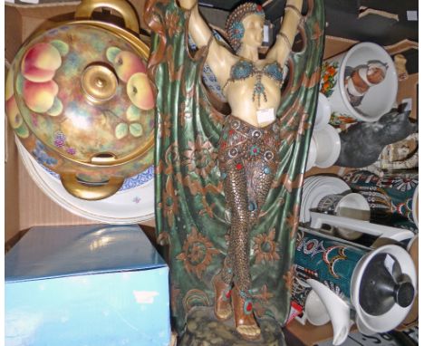 A collection of ceramics including Portmeirion 'Magic City' coffee wares, Sylvac Dog, etc (two boxes) 