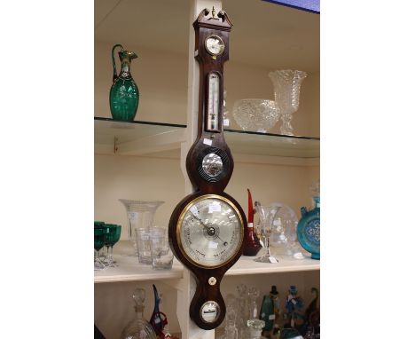 A 19th Century rosewood banjo barometer 
