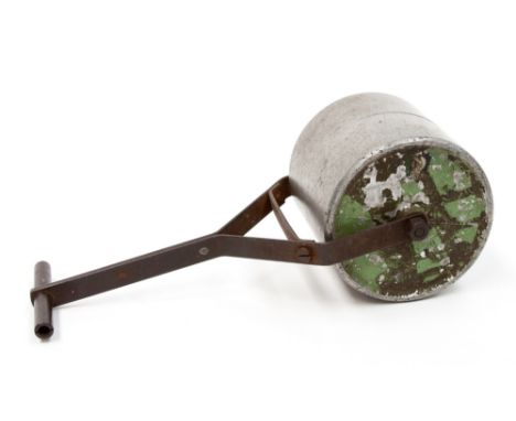 A Knights Head Precision Models garden roller, remnants of label  to side