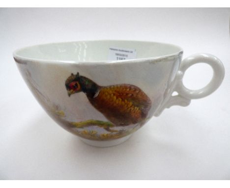 A Royal Worcester breakfast cup, signed by artist 