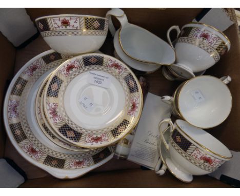 A Royal Crown Derby 'Border Pattern' twenty one piece tea service 