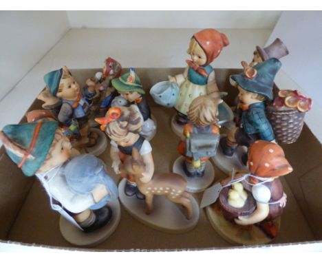 A collection of Goebel, Hummel figures 
