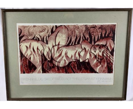 Tom Phillips RA (1937-2022) limited edition silkscreen print - 'Brunhilde Siegfried Act Three Das Ist Keinmann', signed, 122/
