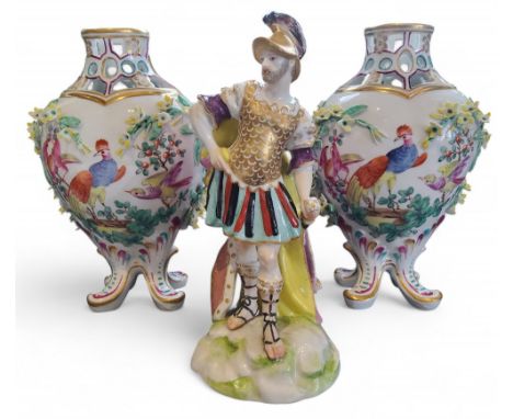 A 19th century&nbsp; Samson&nbsp;figure, in the manner of Derby, Mars as a centurion, he stands wearing a feathered helmet, c