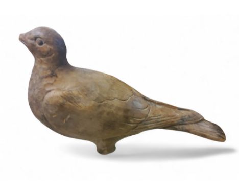 Folk Art &amp; Treen - a softwood decoy pigeon, 20cm high