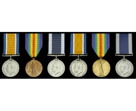 Three: Leading Stoker G. Reid, Royal Navy British War and Victory Medals (K.55950 G. Reid. Act. Sto. 1. R.N.); Royal Navy L.S
