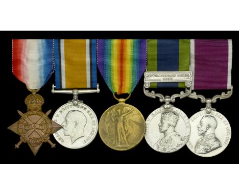 Five: Sergeant W. G. Hoskins, Royal Sussex Regiment  1914-15 Star (L-9268 Bndsmn: W. G. Hoskins. R. Suss: R.); British War an