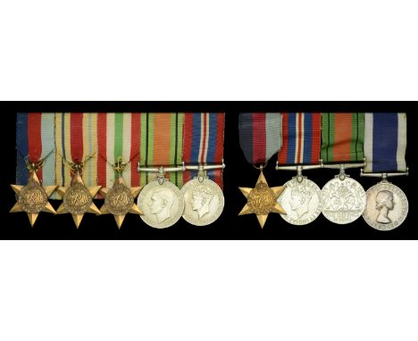Five: Flight Lieutenant R. E. V. Boyanton, Royal Air Force 1939-45 Star; Africa Star; Italy Star; Defence and War Medals 1939