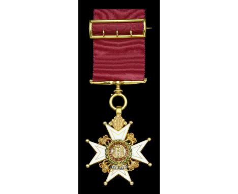 The Most Honourable Order of the Bath, C.B. (Military) Companion’s breast badge, 18 carat gold and enamels, hallmarked London